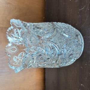 Vintage American Brilliant Pinwheel Cut Crystal Celery Vase